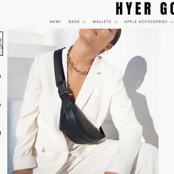 HYER GOODS - Upcycled Leather Fanny Pack, Black, Sustainable - Picture 10 of 10